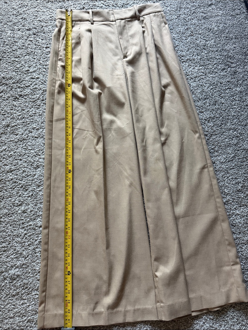 Madewell Wide-Leg High-Rise Pants in Tan Size 2 - Picture 4 of 7